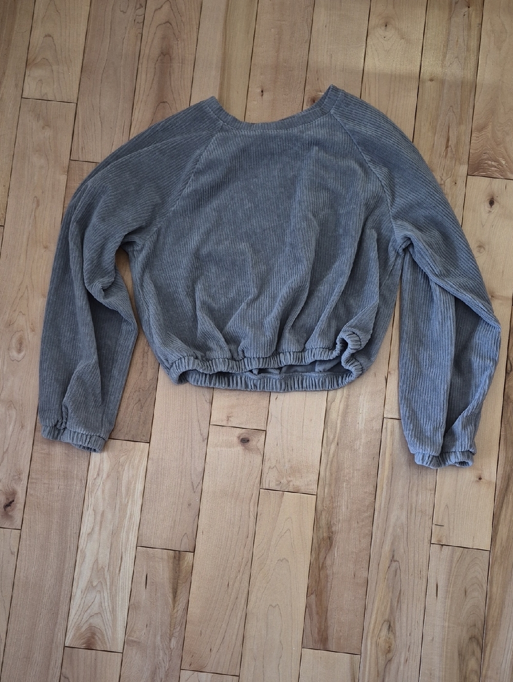Girls Size 14/16 Old Navy Casual Corduroy Cropped Sweatshirt